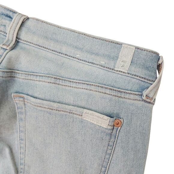 7 For All Mankind Jeans Womens 29 Blue Josefina Skinny Boyfriend Stretch Button - Picture 8 of 12